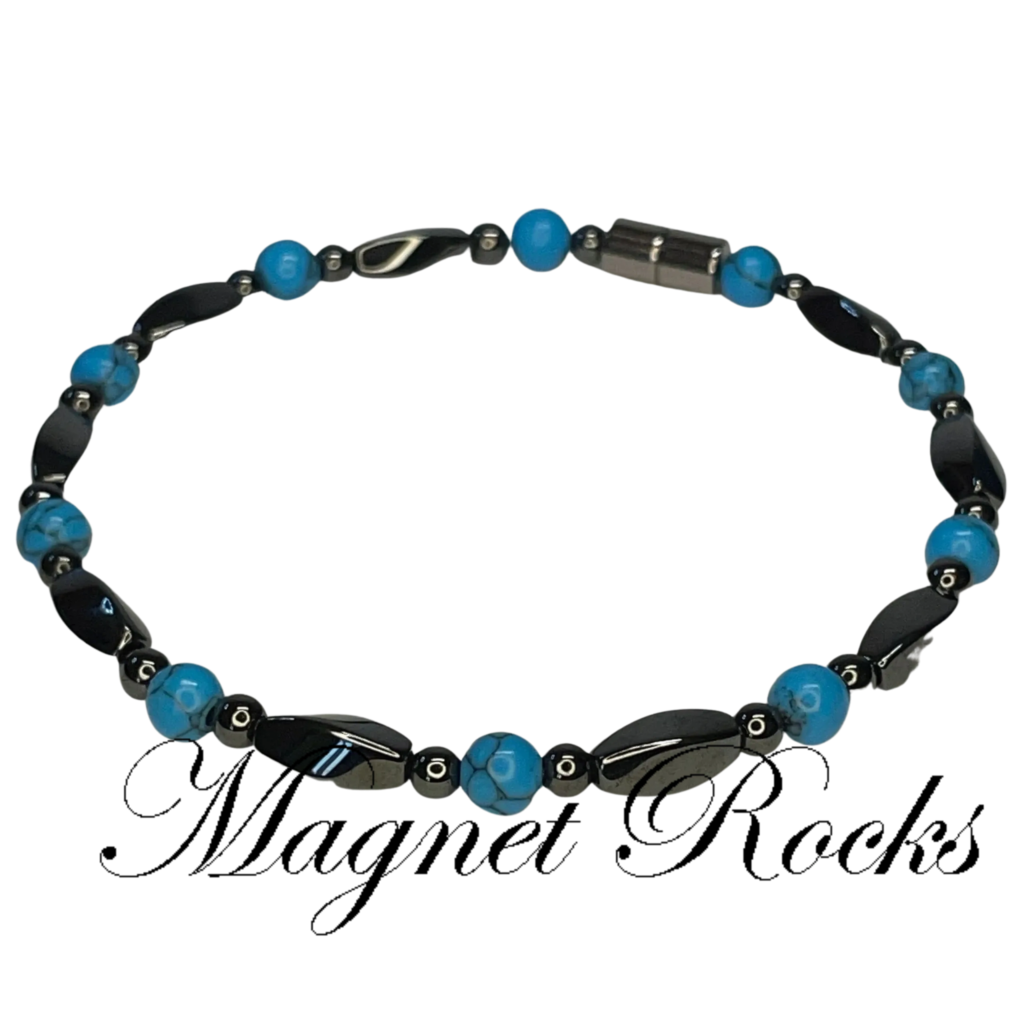 Infinity Blue Turquoise Anklet