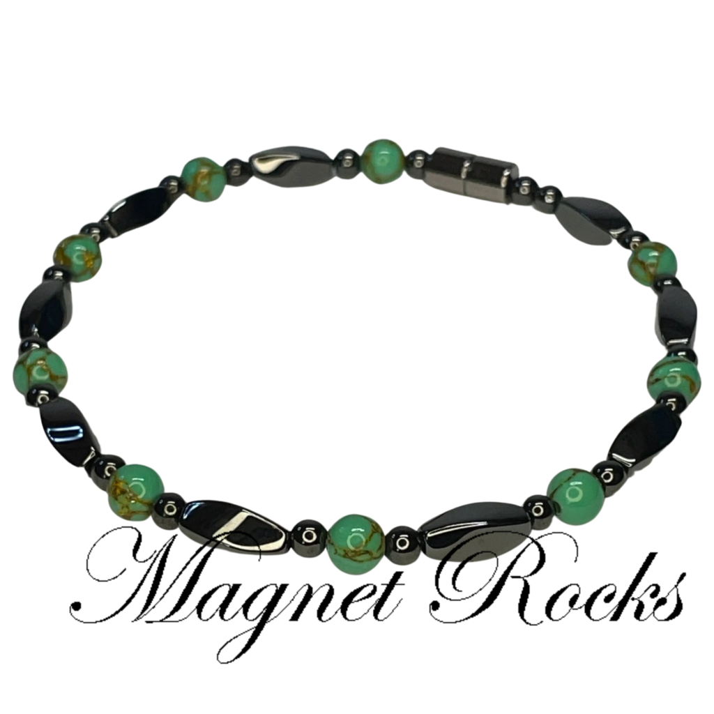 Infinity Gold Vein Turquoise Anklet