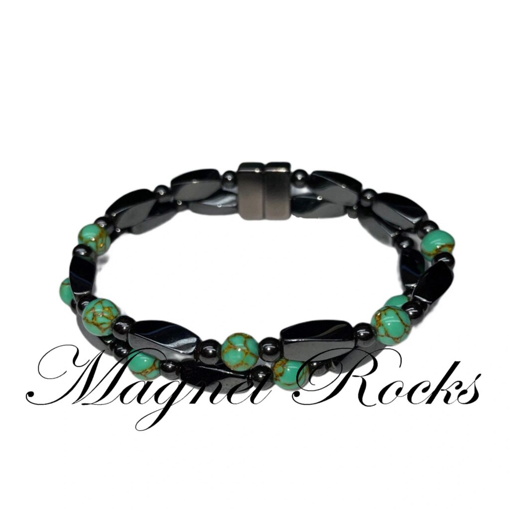 Infinity Gold Vein Turquoise Bracelet