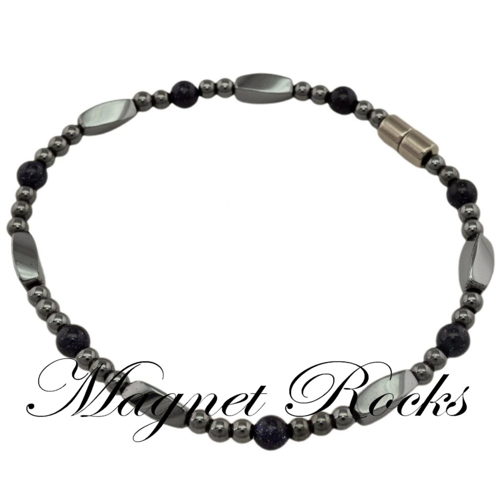 Allure Blue Gold Stone Anklet