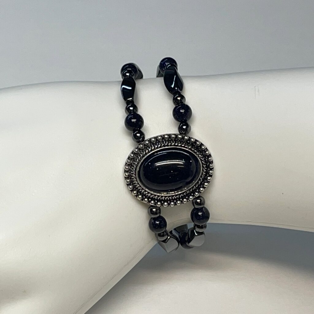 Victorian Blue Gold Stone Set