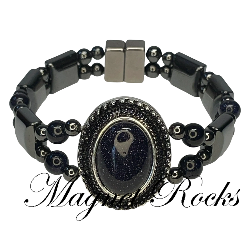 Victorian2 Blue Gold Stone Bracelet