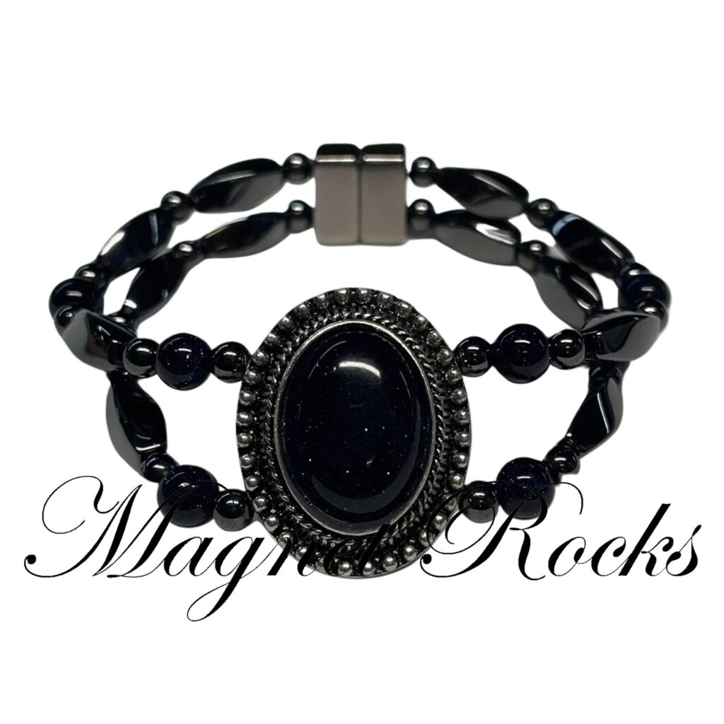 Victorian Blue Gold Stone Bracelet